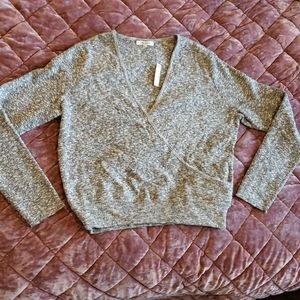 NWT Madewell Cropped Grey Sweater Size L